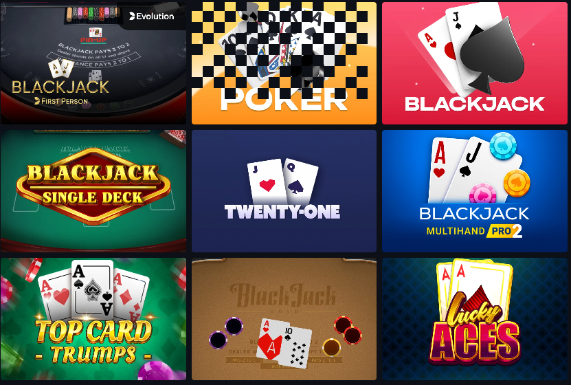 Kart oyunları: poker, blackjack
